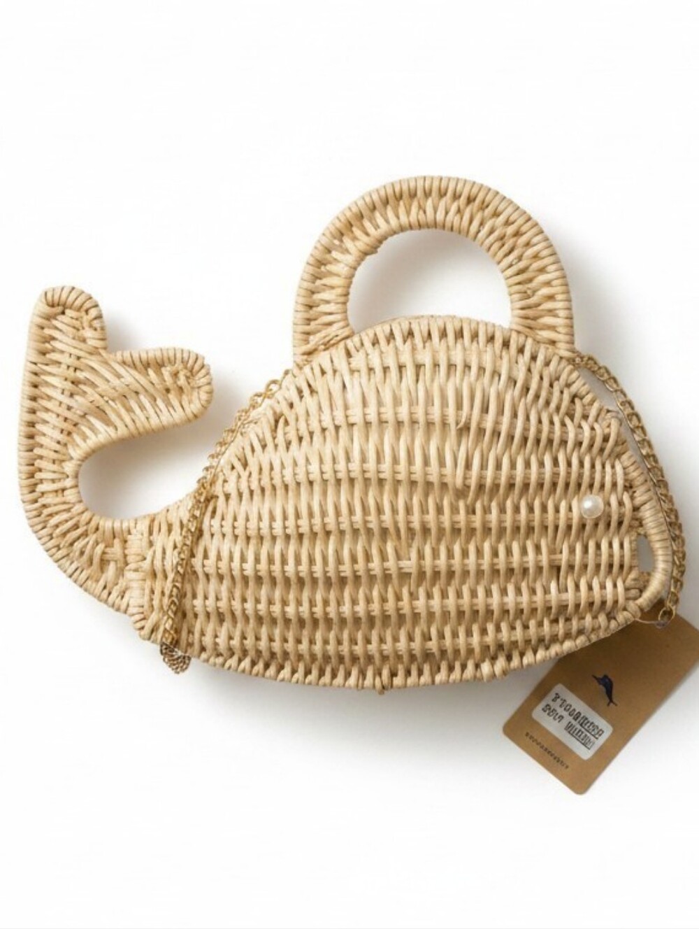 🔥NEW🔥 VIRAL Tommy Bahama Wicker Whale Crossbody Bag in Natural